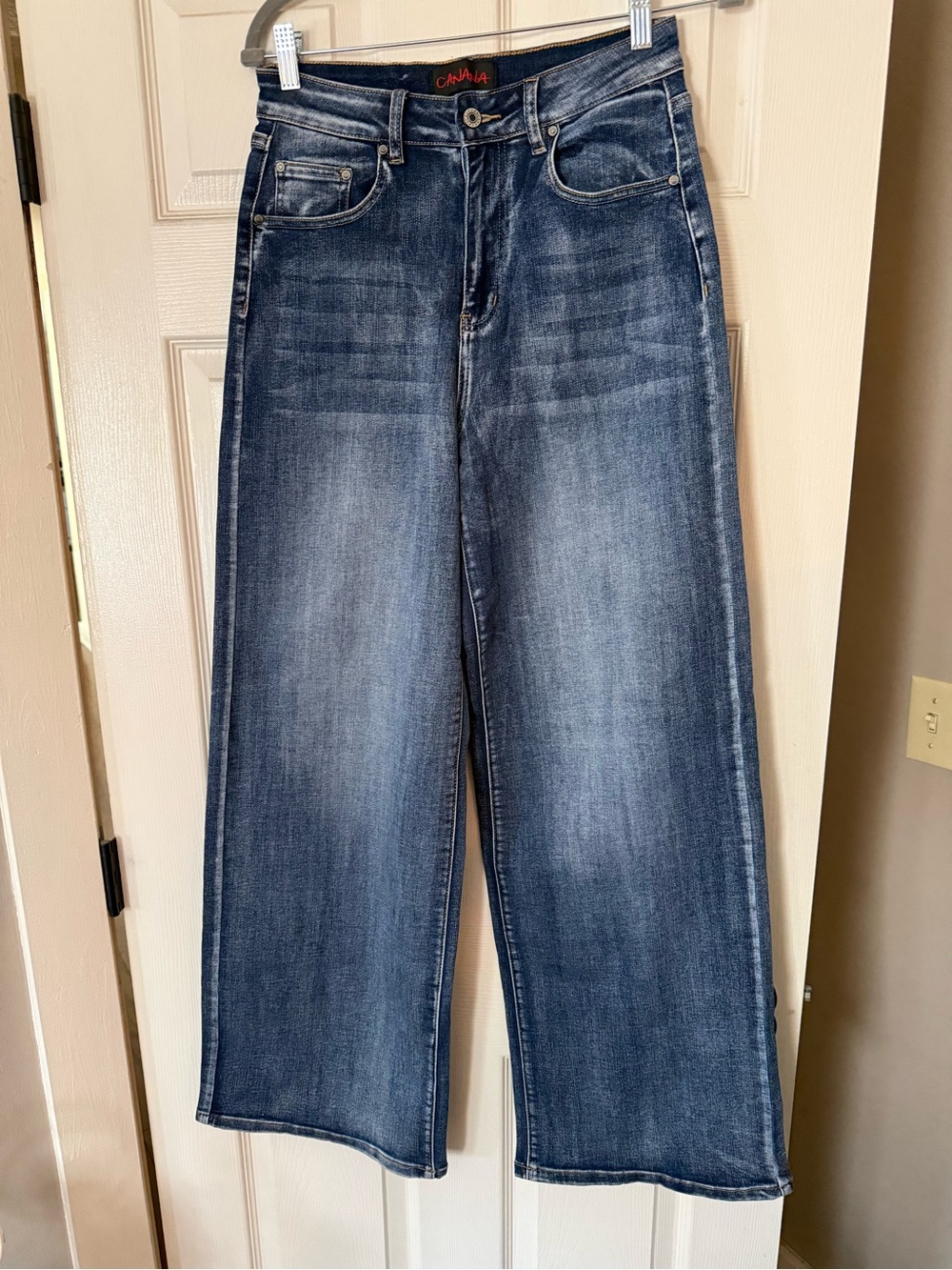 Canana Casual Wide Leg Women’s Jeans - Medium Blue Wash